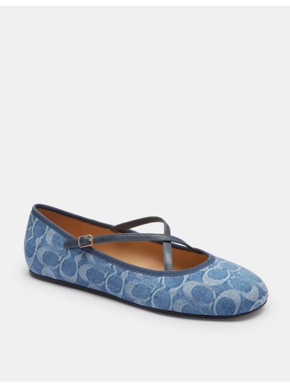 Coach Phoebe Ballet Flat Women's Size 11 Indigo Phoebe sig Denim Signature